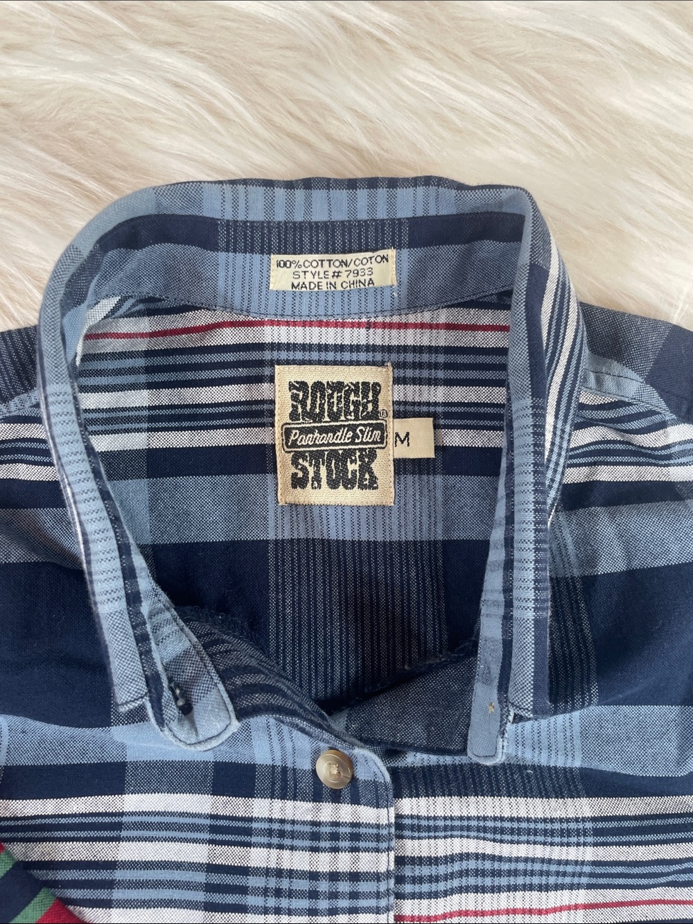 Panhandle Slim Rough Stock Western Shirt Men's M Multi Color Plaid - Picture 2 of 6